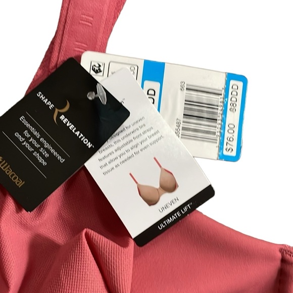 Wacoal Shape Revelation® Uneven Underwire Bra in BAROQUE ROSE, 38DDD, NWT - Picture 4 of 9